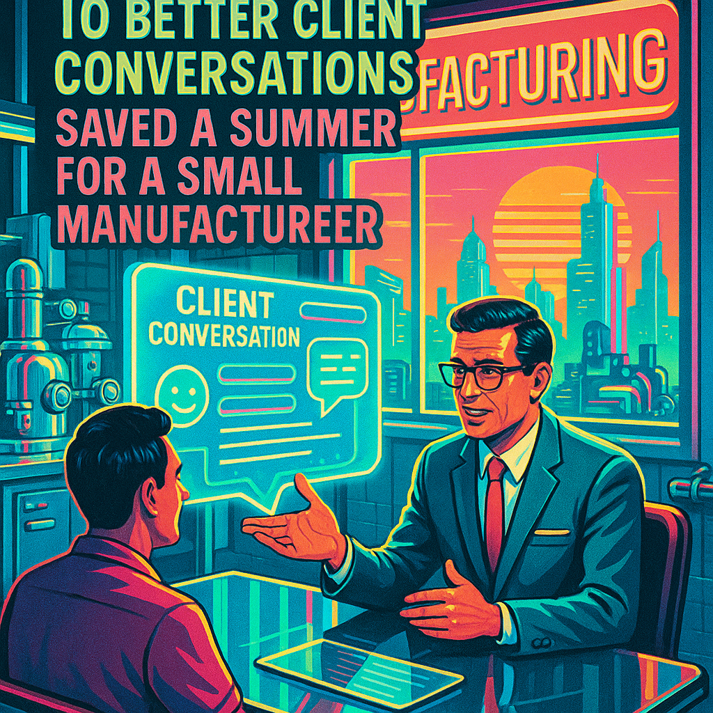 How one 10-minute shift to better client conversations saved a summer for a small manufacturer